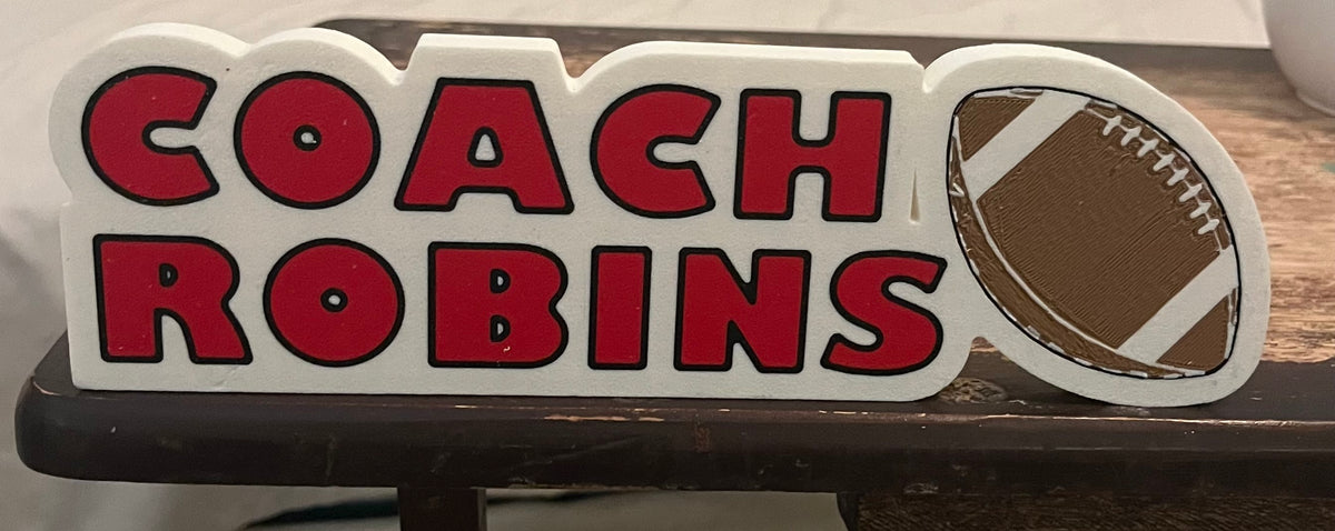 Personalized 3D Printed Desk Name Plate