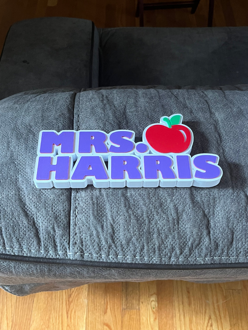 Personalized 3D Printed Desk Name Plate