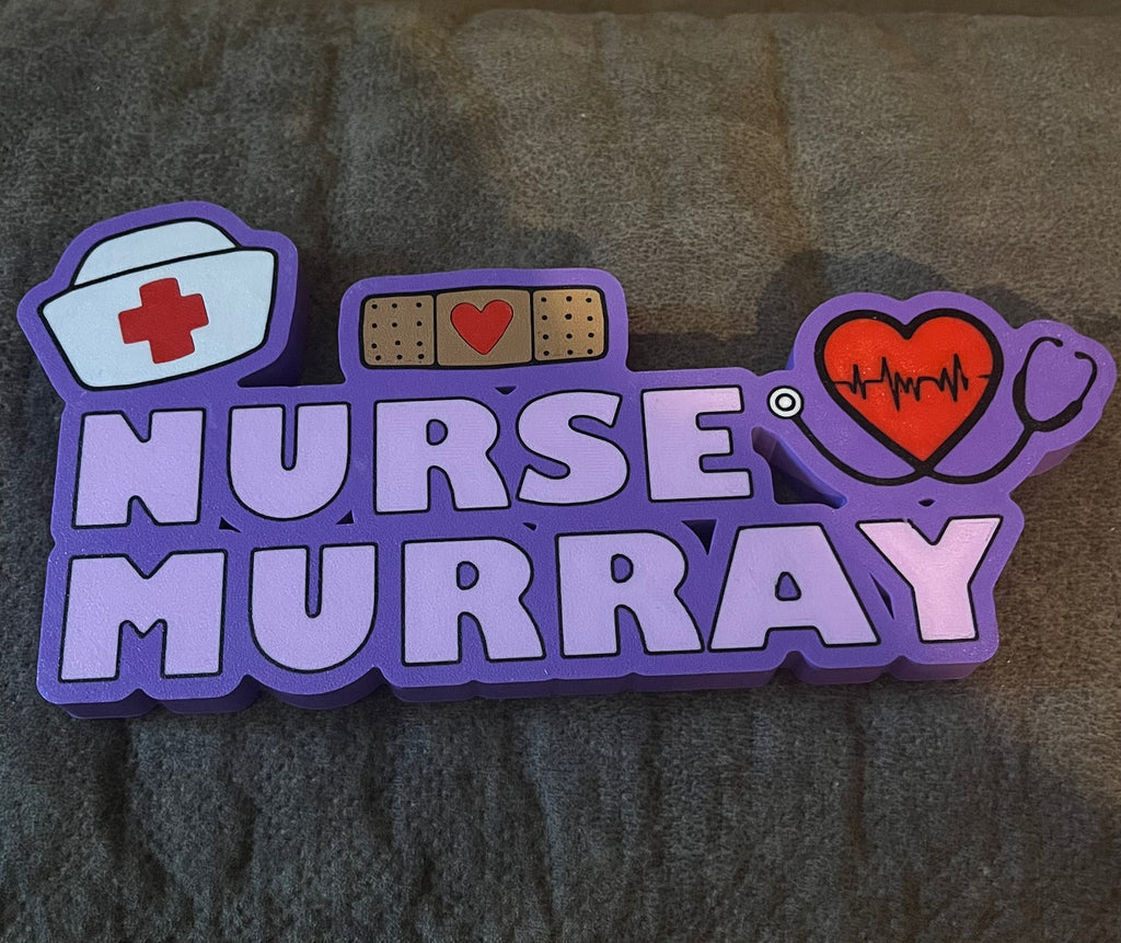 Personalized 3D Printed Desk Name Plate