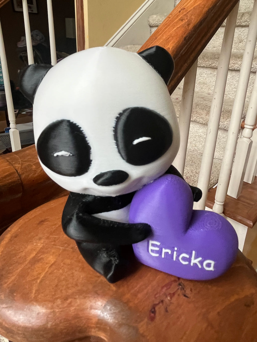 Personalized 3D Printed Animal Holding a Heart (Decorative Piece)