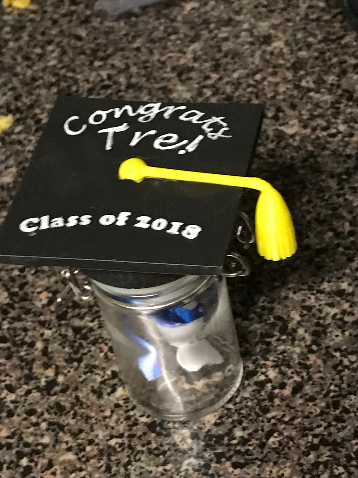 Personalized 3D Printed Graduation Cap with Money Jar