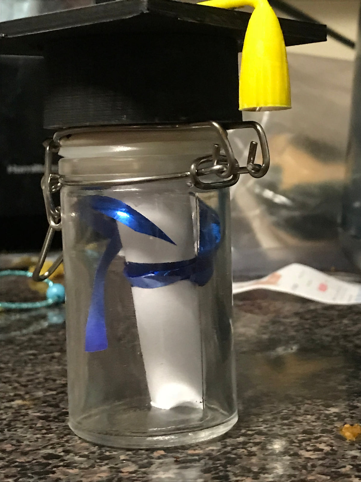 Personalized 3D Printed Graduation Cap with Money Jar